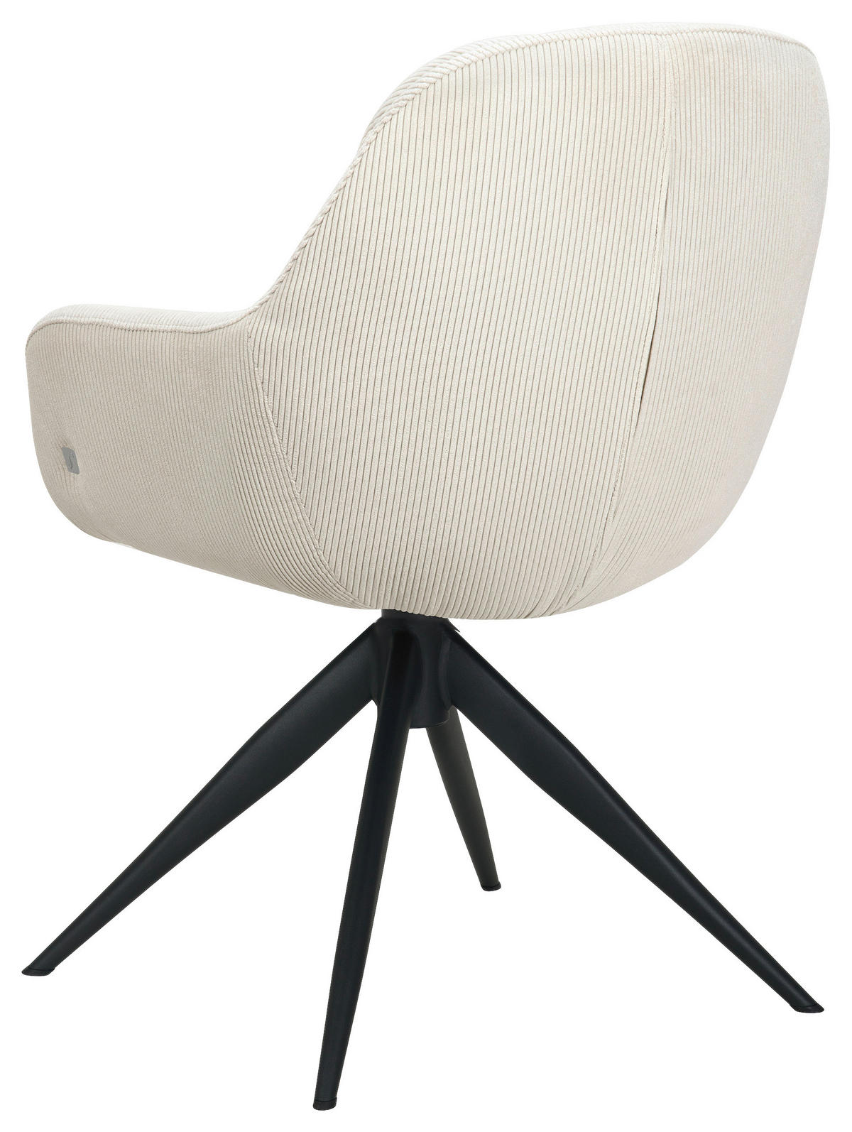 ARMLEHNSTUHL  Sitzfläche 360° drehbar, inklusive Armlehnen, automatische Rückholfunktion Webstoff  Creme  - Creme/Schwarz, Design, Textil/Metall (62/85/70cm) - Johann Jakob