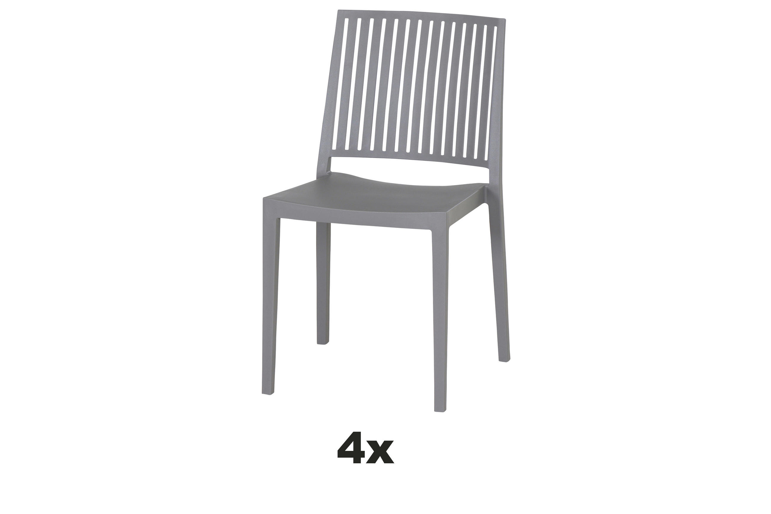 Siena Garden Stapelstuhl Grau 57x80x56 cm