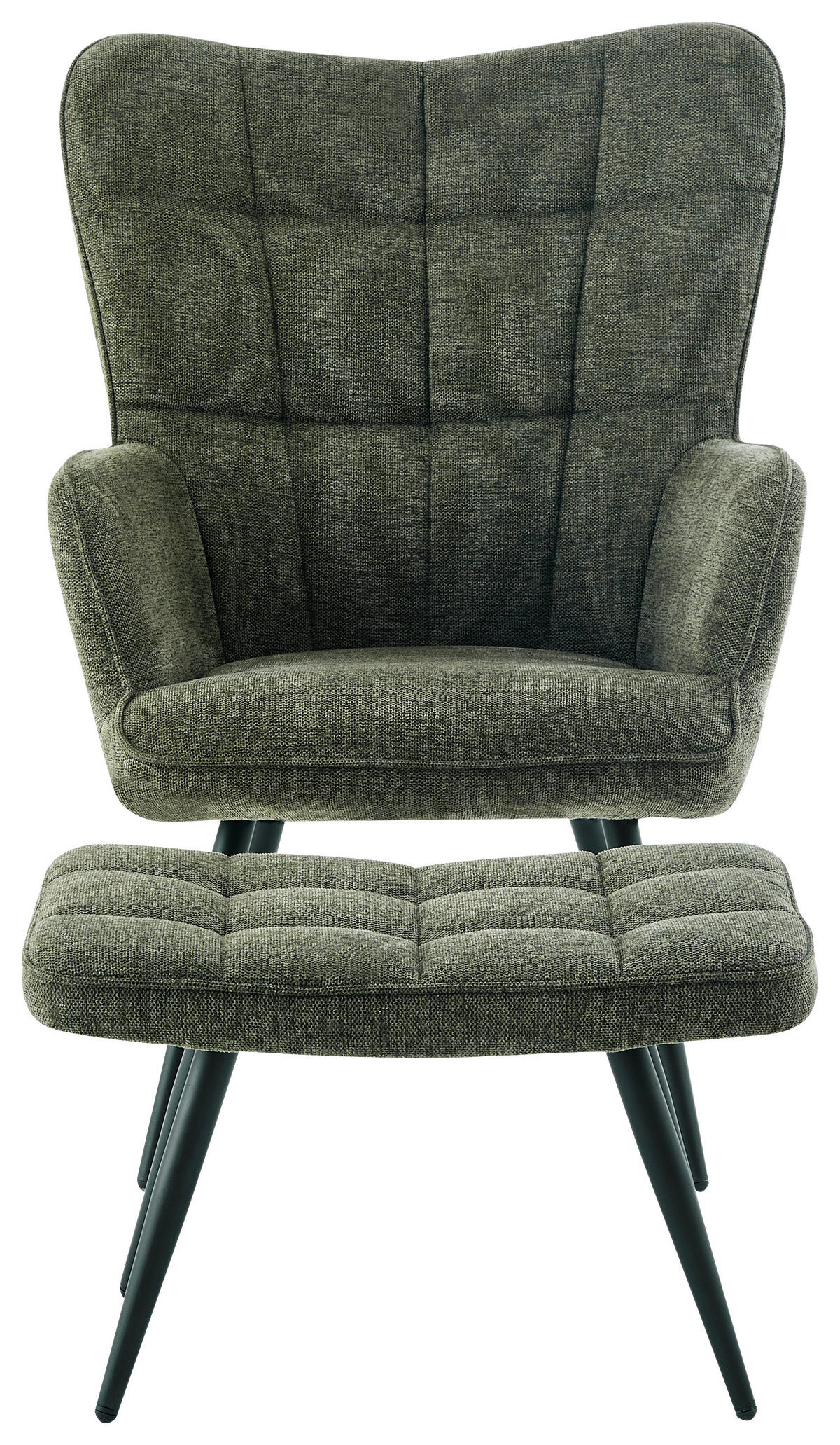 RELAX FOTEL SZETT - fekete/zöld, Design, textil/fém (68/100/78cm) - Ti'me