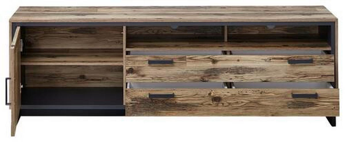 TV-ELEMENT barve grafita  - barve grafita, Natur, kovina/leseni material (184/61/45cm) - Landscape