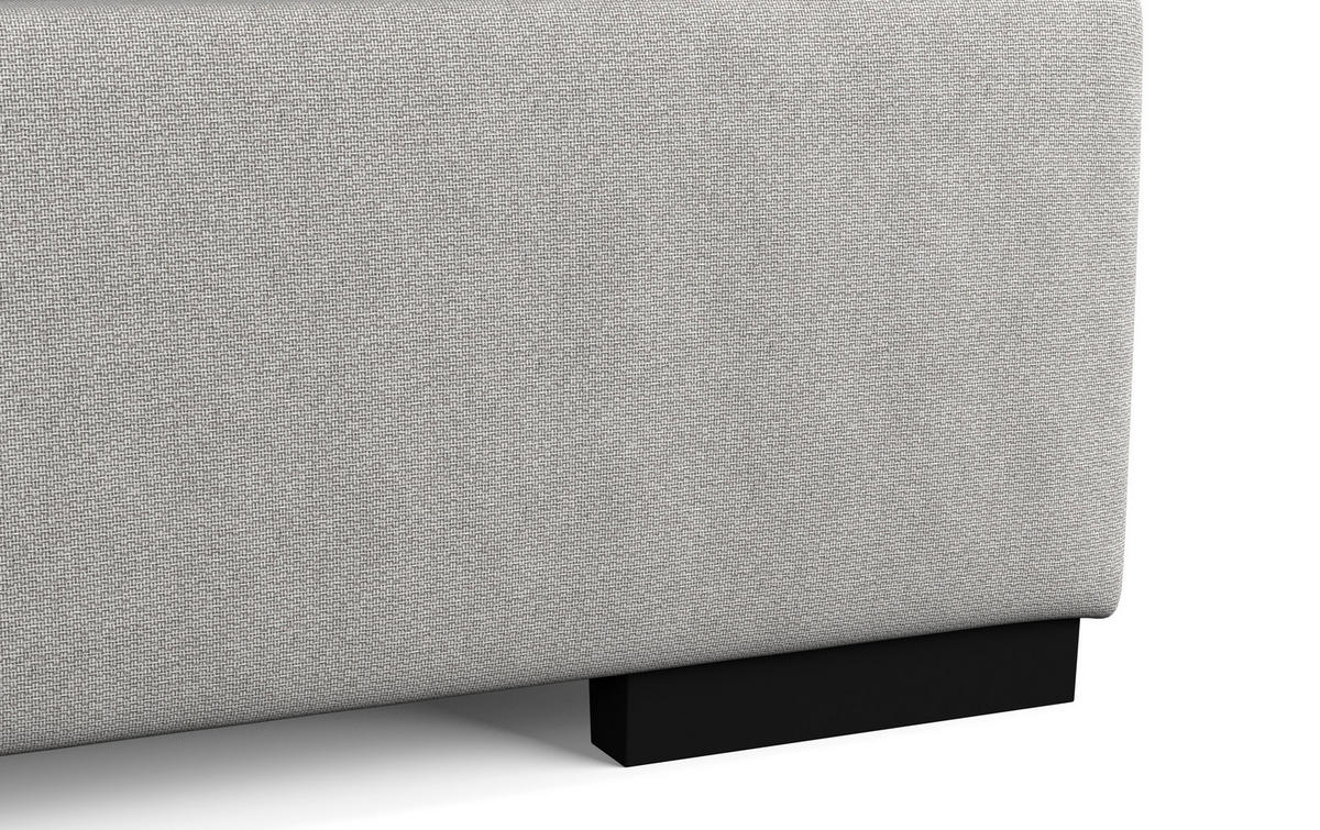 BOXBETT 180/200 cm  in Silberfarben  - Silberfarben/Schwarz, KONVENTIONELL, Holz/Holzwerkstoff (180/200cm) - MID.YOU