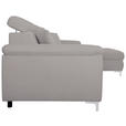 ECKSOFA in Flachgewebe Grau  - Chromfarben/Grau, KONVENTIONELL, Textil/Metall (268/175cm) - Carryhome