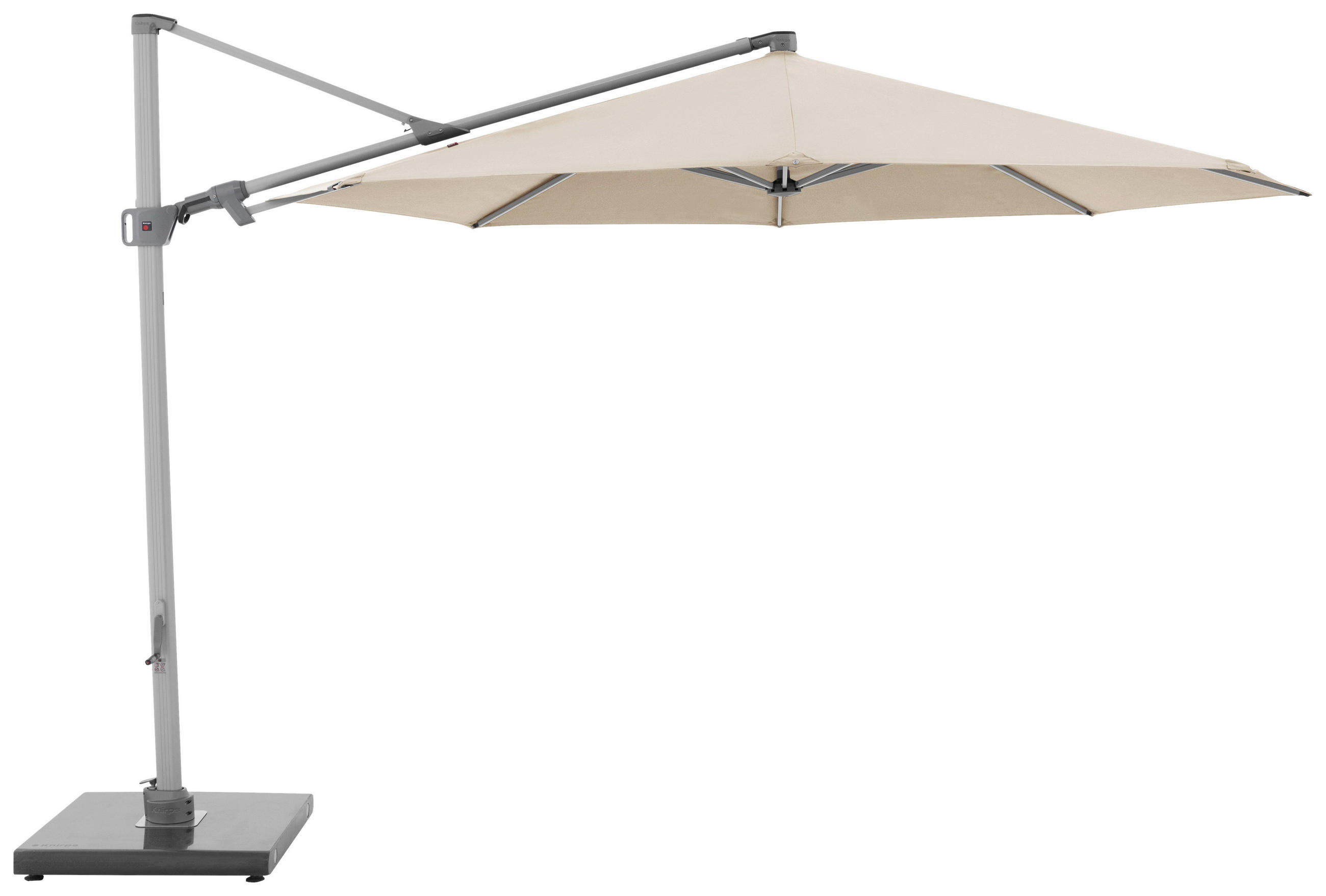 AMPELSCHIRM 340 cm Naturfarben  - Silberfarben/Naturfarben, Basics, Textil/Metall (340/340cm) - KNIRPS