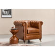 SESSEL in Echtleder Braun  - Braun, LIFESTYLE, Leder (84/79/77cm) - Landscape