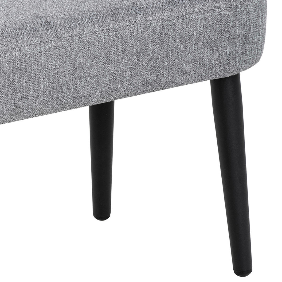 HOCKERBANK 95/46/38 cm Hellgrau  - Hellgrau, Design, Textil/Metall (95/46/38cm) - MID.YOU
