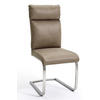 SCHWINGSTUHL  in Edelstahl Mikrofaser  - Sandfarben/Edelstahlfarben, Design, Textil/Metall (46/106/62cm) - Livetastic