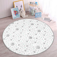 KINDERTEPPICH 120/120 cm Grau, Weiß rund  - Weiß/Grau, Basics, Textil (120/120cm)