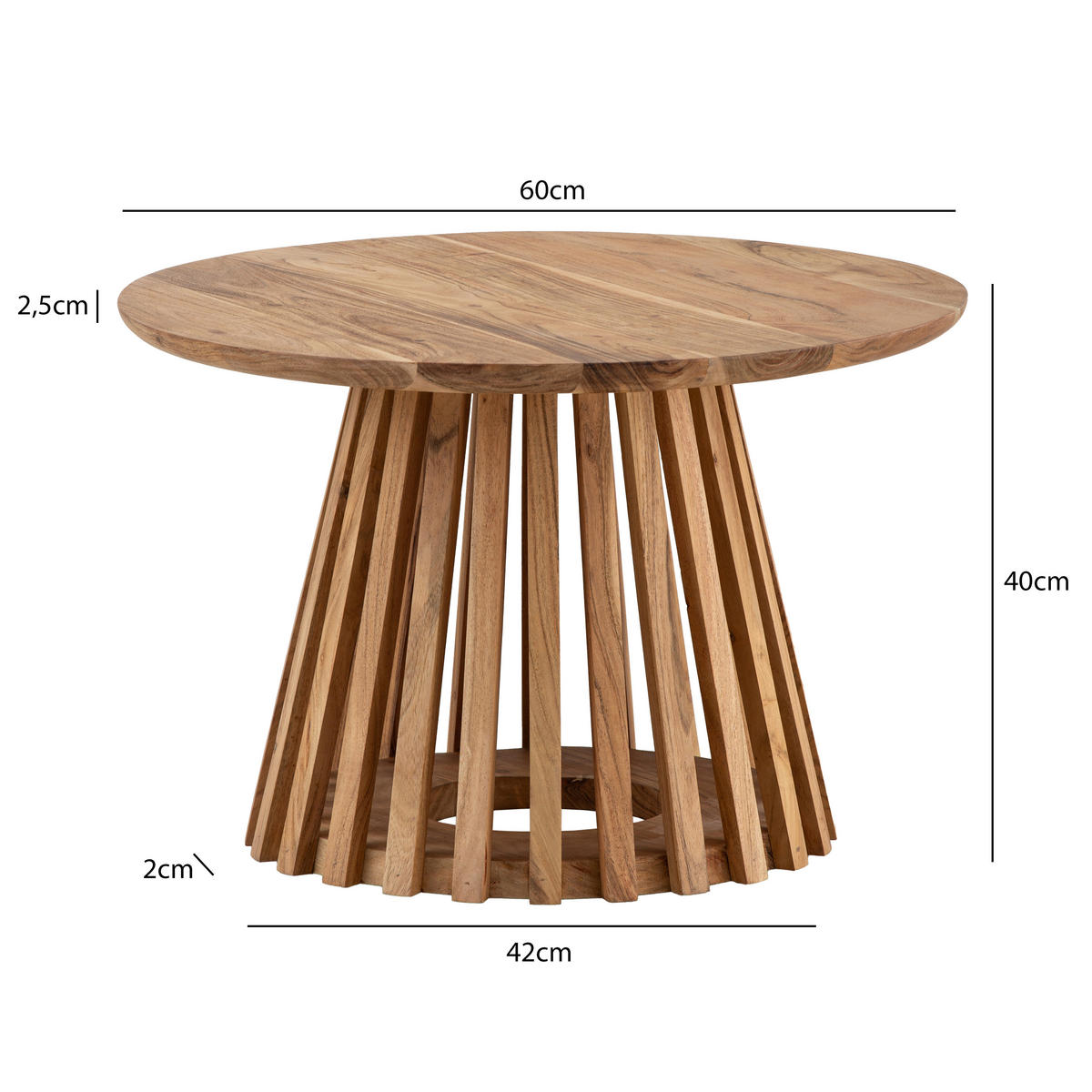 SOFFBORD i trä 60/40 cm  - akaciefärgad, Design, trä (60/40cm) - Livetastic