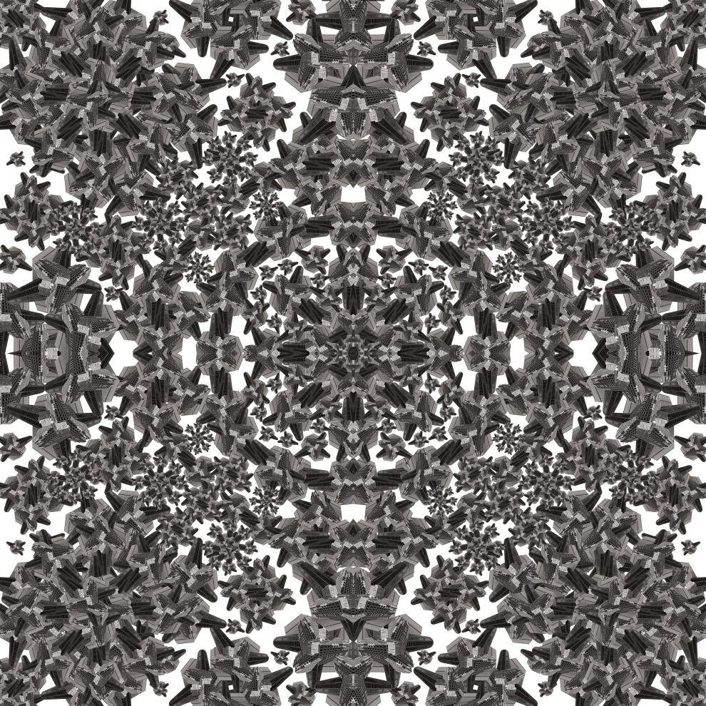 Xora Vliestapete Schwarz, Weiß 250x250 cm