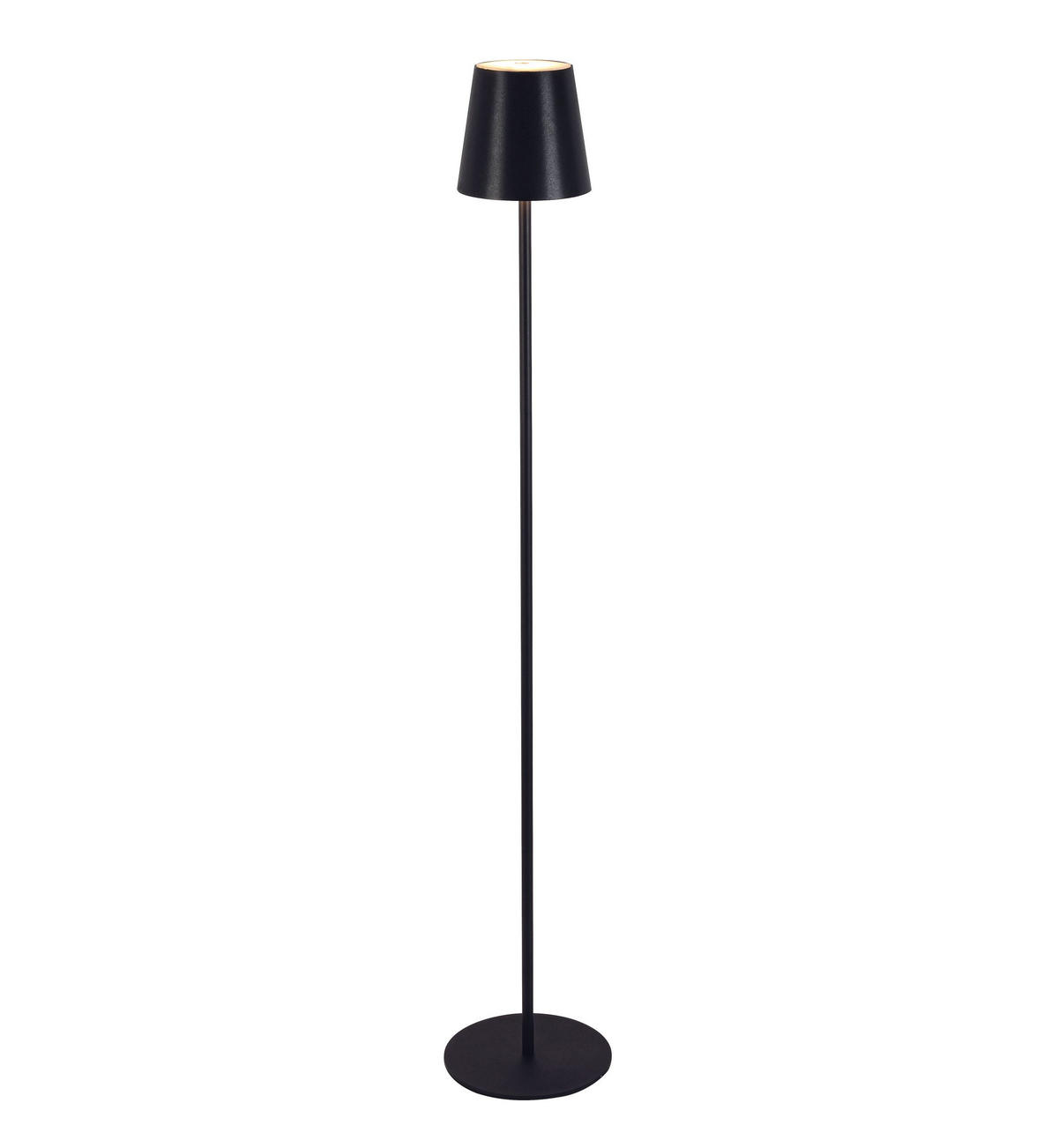 AKKU-STEHLEUCHTE 22/130 cm    - Schwarz, KONVENTIONELL, Kunststoff/Metall (22/130cm) - Novel