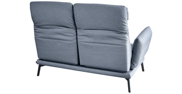 2-SITZER-SOFA in Flachgewebe Blaugrau  - Blaugrau/Schwarz, Design, Textil/Metall (178-226/83-113/96-177cm) - Dieter Knoll