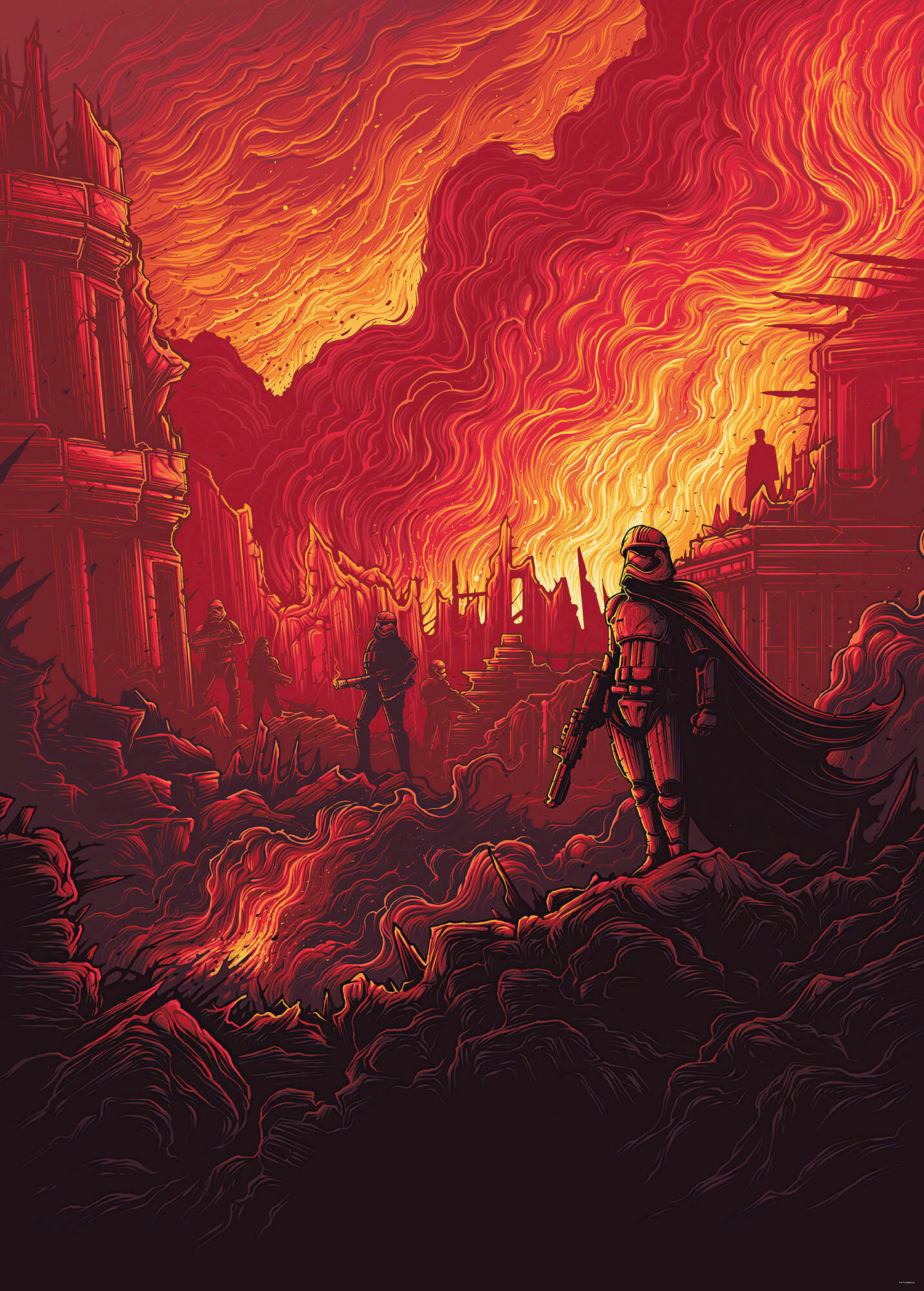 Xora Fototapete Braun, Rot, Schwarz 200x280 cm