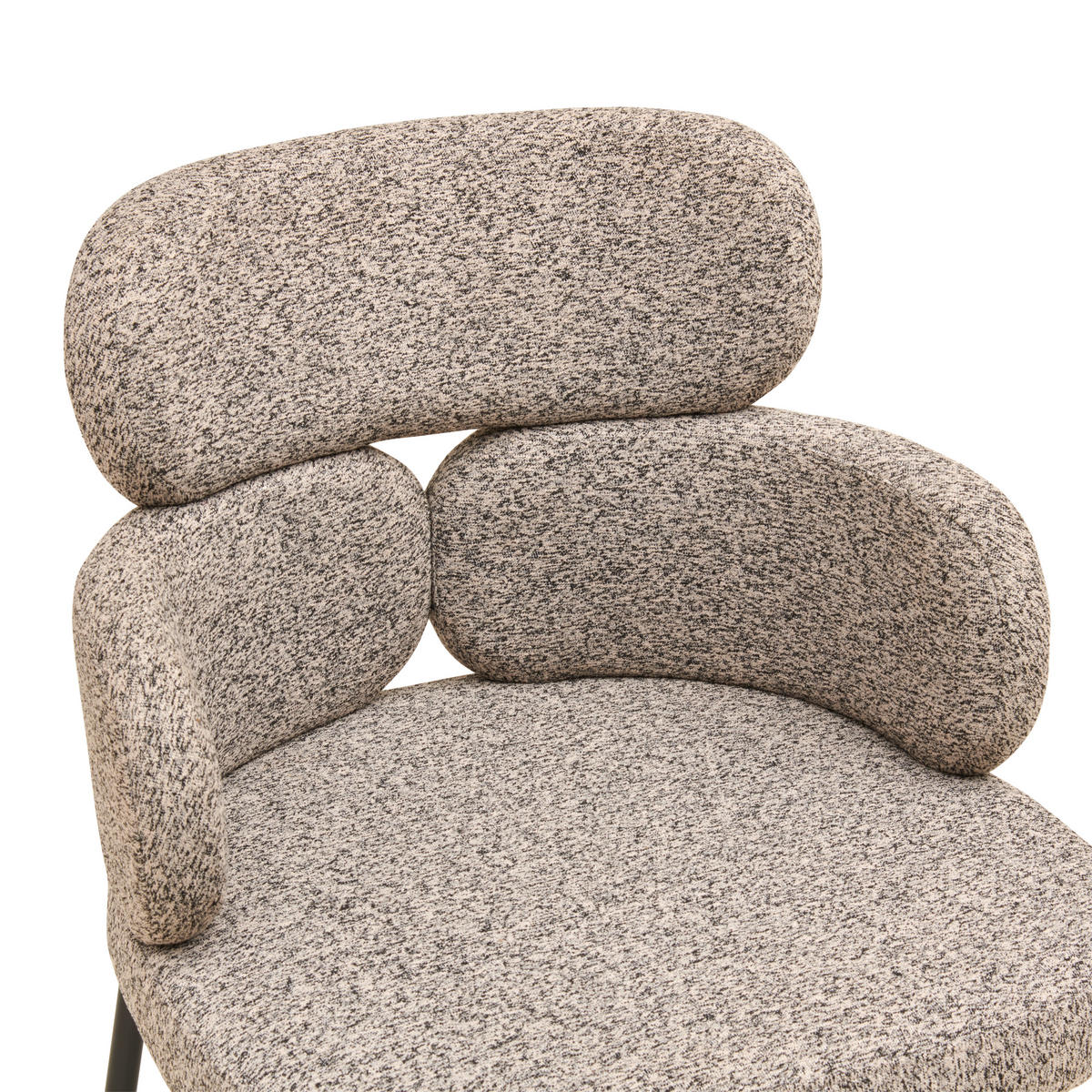 ŽIDLE S PODRUČKAMI, železo, tkaná látka, šedá - šedá/černá, Moderní, kov/textil (52/80/56cm) - MID.YOU