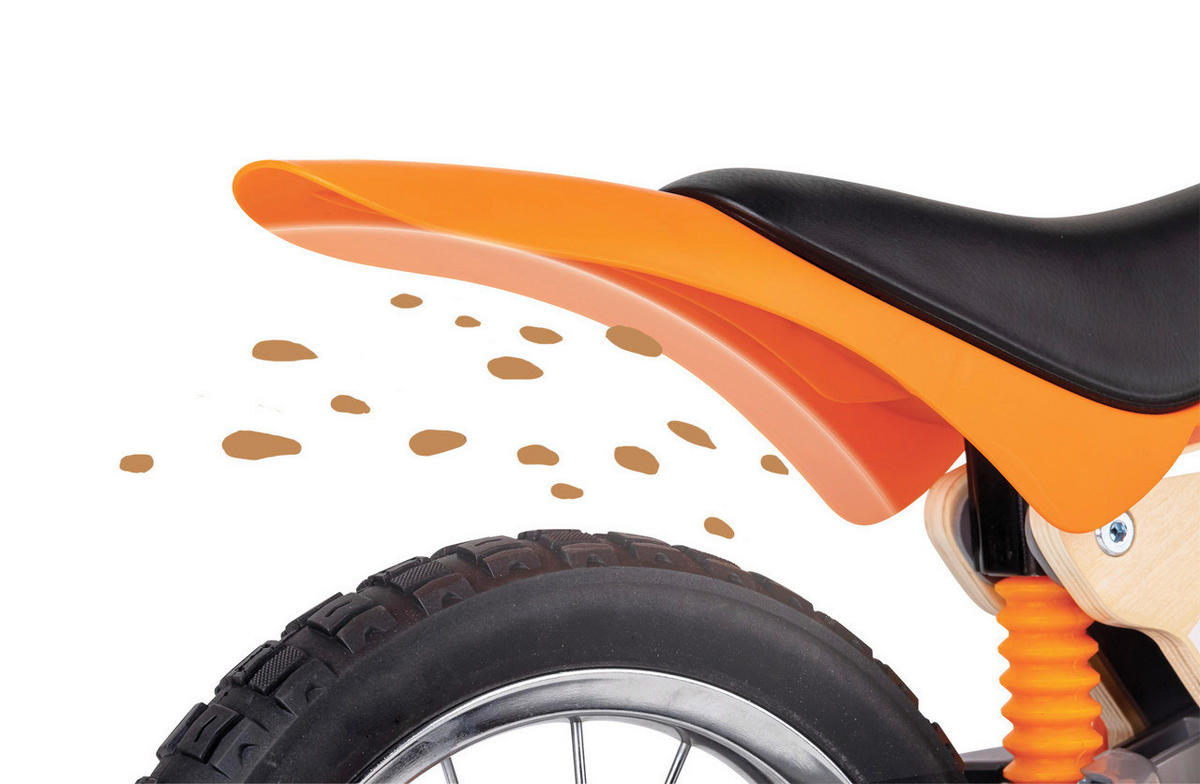 LAUFRAD  - Orange, Basics, Holz (90/55/43cm) - Hape