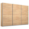 SCHWEBETÜRENSCHRANK in Sonoma Eiche  - Alufarben/Sonoma Eiche, Modern, Holzwerkstoff/Metall (271/230/62cm) - Rauch Möbel