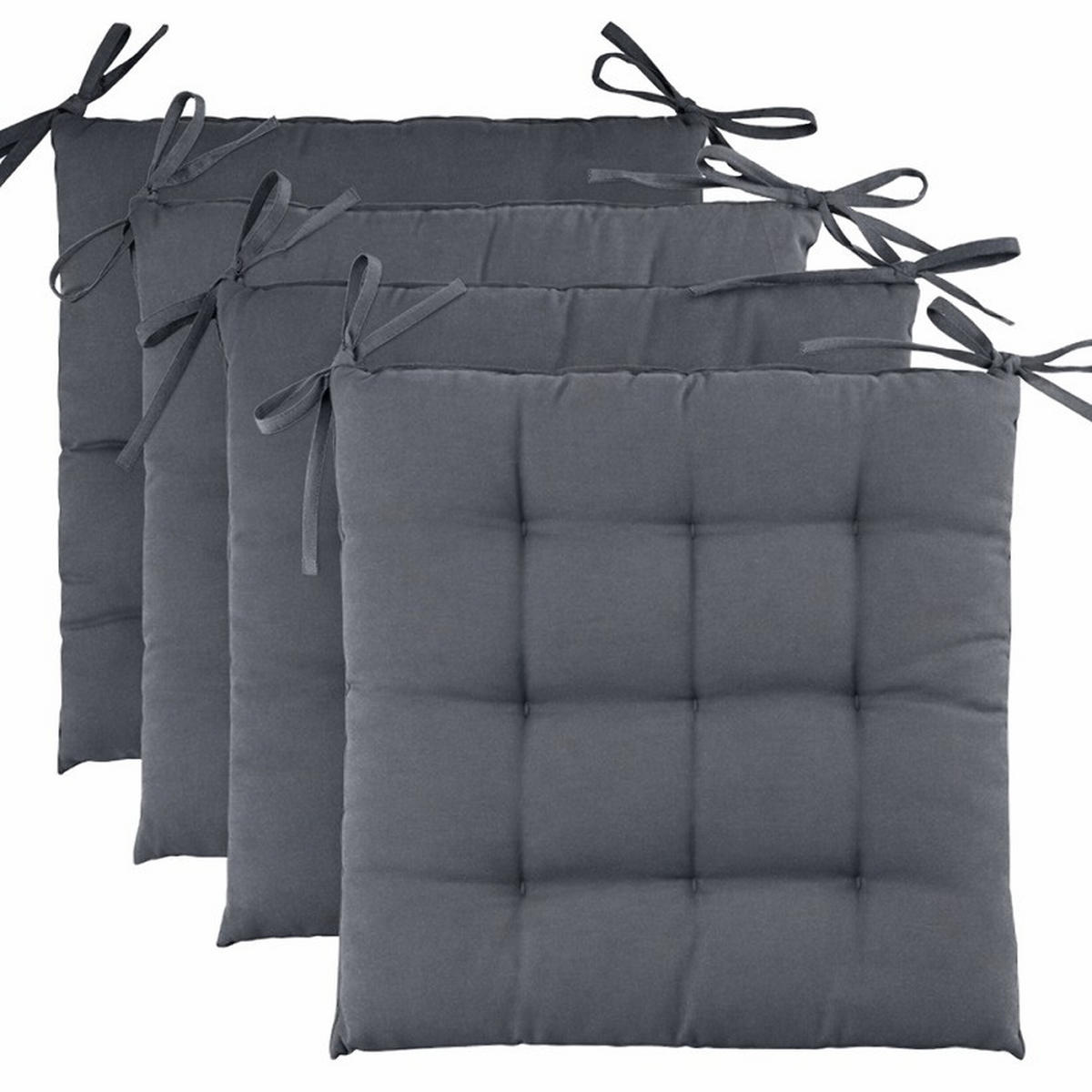 SITZKISSENSET    - Grau, Basics, Textil (40/40/5cm) - Boxxx