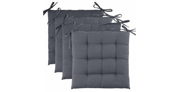 SITZKISSENSET    - Grau, Basics, Textil (40/40/5cm) - Boxxx