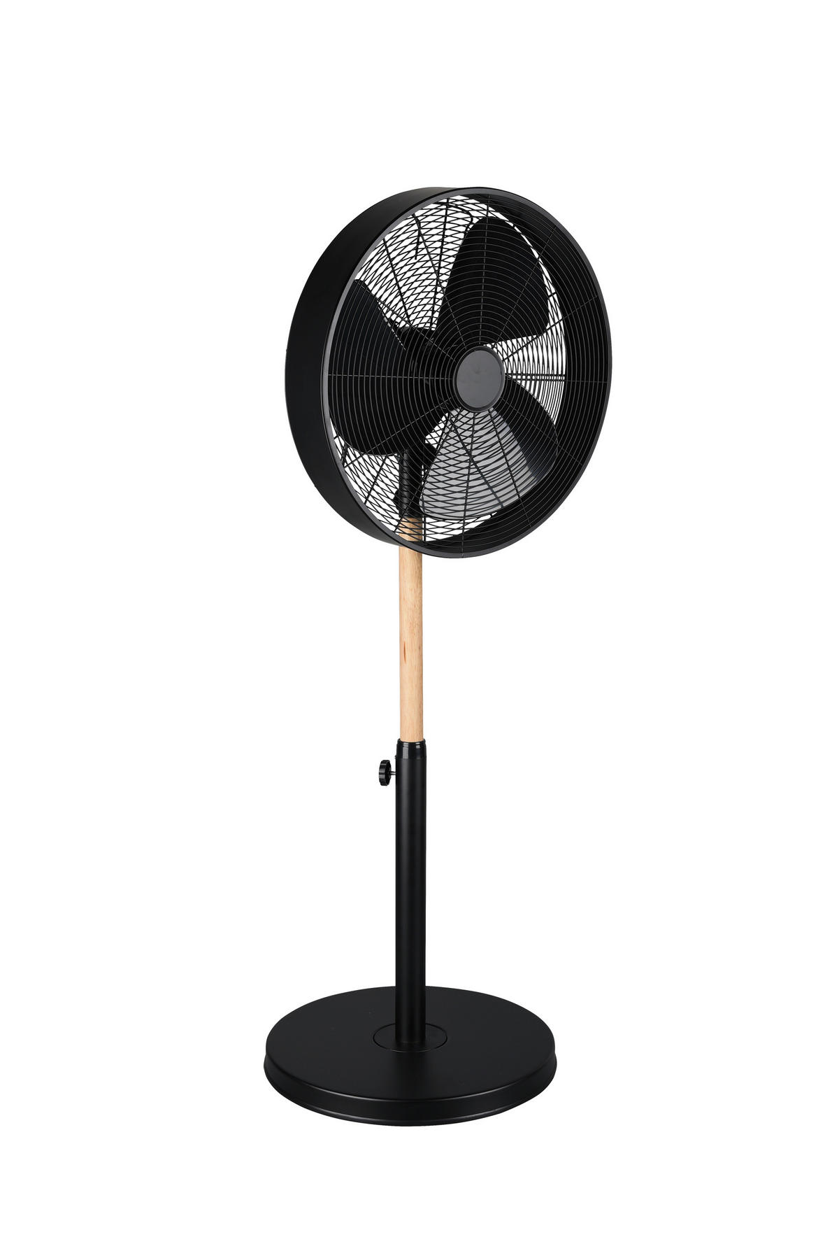 STANDVENTILATOR - Schwarz/Braun, KONVENTIONELL, Holz/Metall (45/120,50cm)