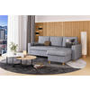 ECKSOFA MARCO in Chenille Grau  227/96 cm  - Buchefarben/Grau, Design, Holz/Holzwerkstoff (227/96cm) - MID.YOU