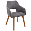 ARMLEHNSTUHL Webstoff  - Eichefarben/Anthrazit, Design, Holz/Textil (57/84/57cm) - Voleo