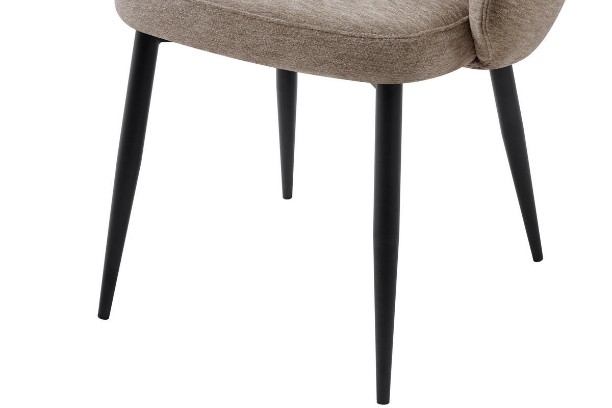 VIERFUßSTUHL - Taupe/Schwarz, MODERN, Holz/Textil (60,5/82/61cm) - Livetastic