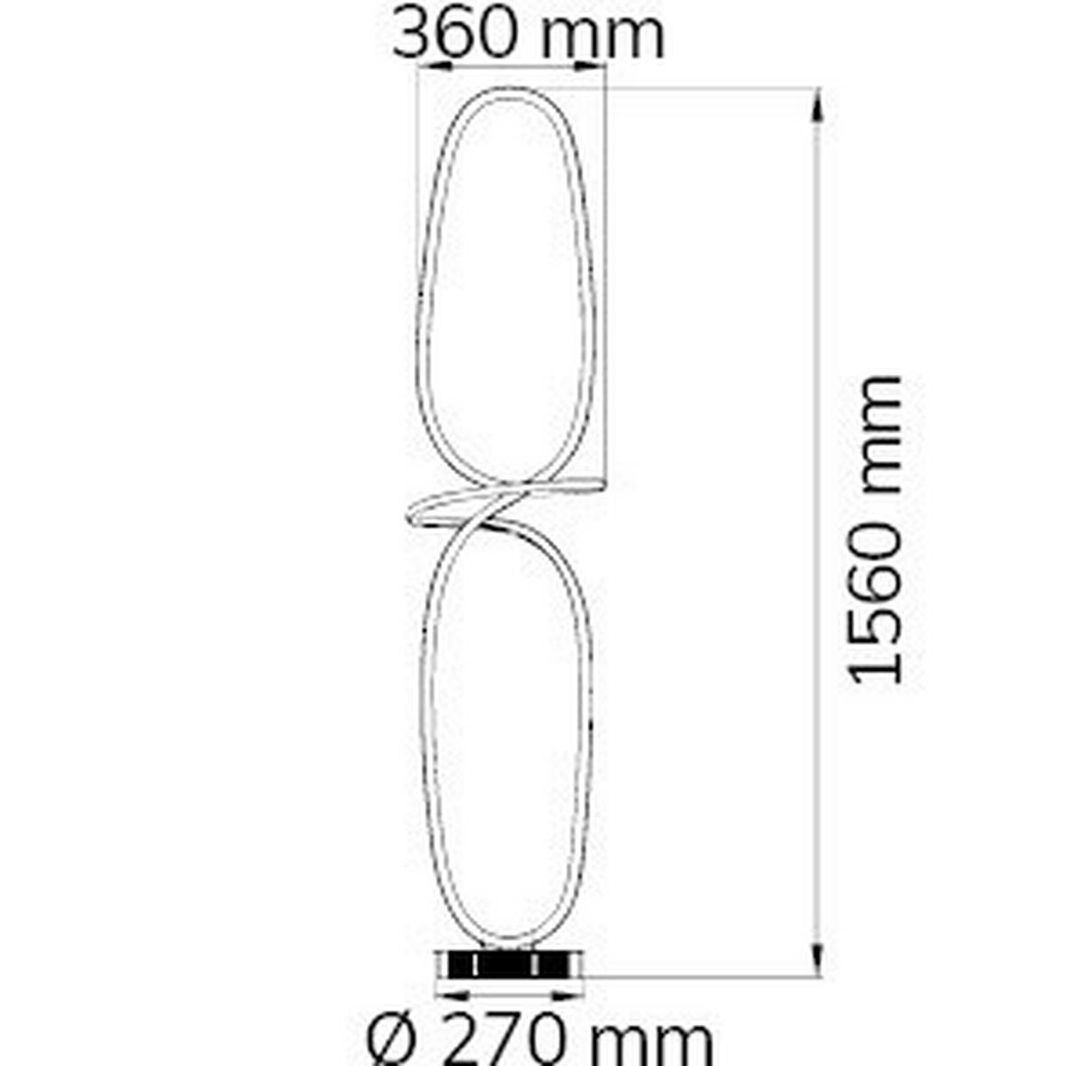 LED-GOLVLAMPA 36/156 cm    - svart, Design, metall/plast (36/156cm)