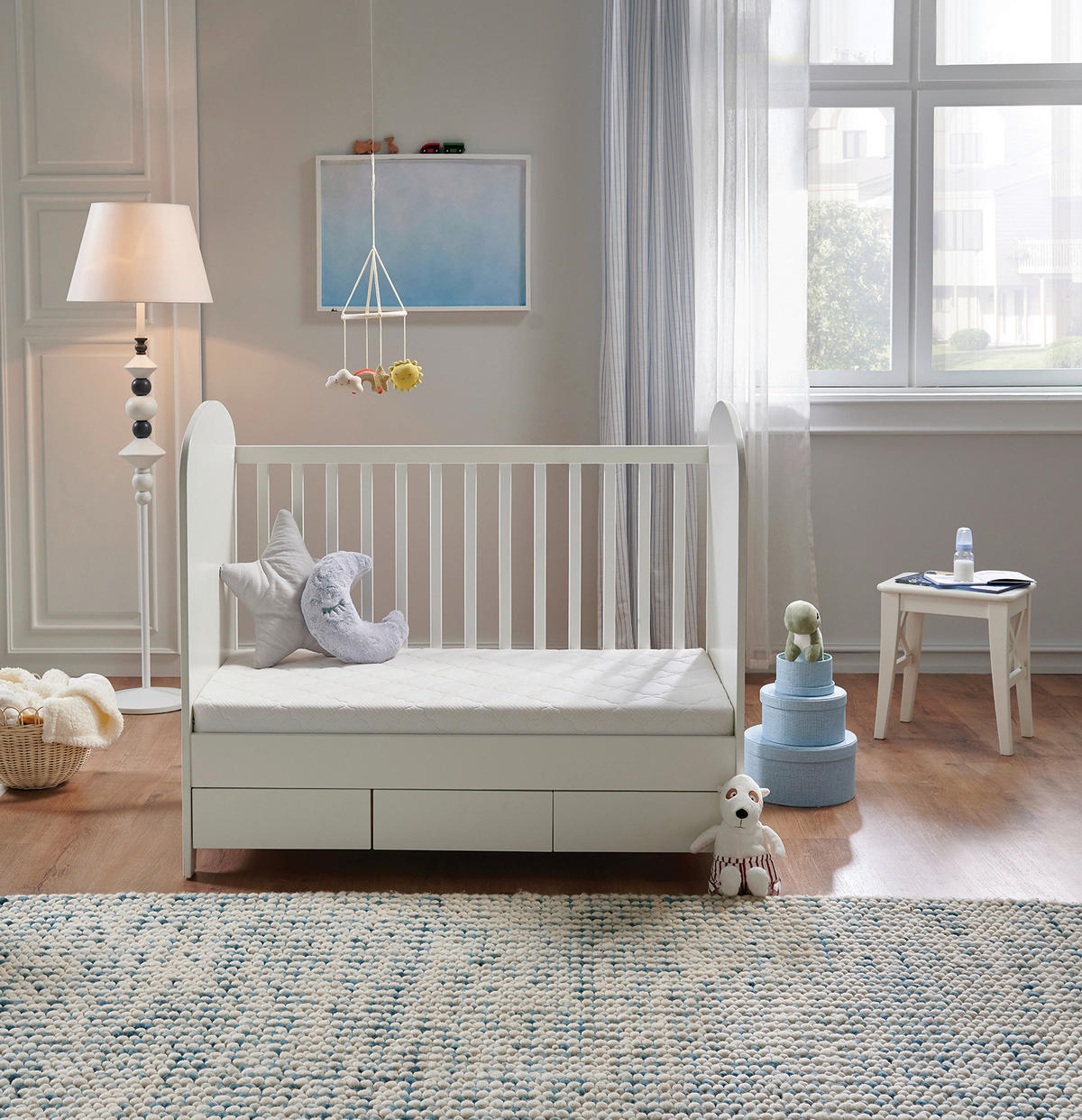 KINDERMATRATZE Twiny 70/140 cm Höhe ca. 9 cm  - Weiß, Basics, Textil (70/140cm) - Yatas