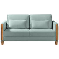 SCHLAFSOFA in Cord Hellblau, Buchefarben  - Buchefarben/Hellblau, Design, Holz/Textil (174/88/104cm) - Niels Andersson
