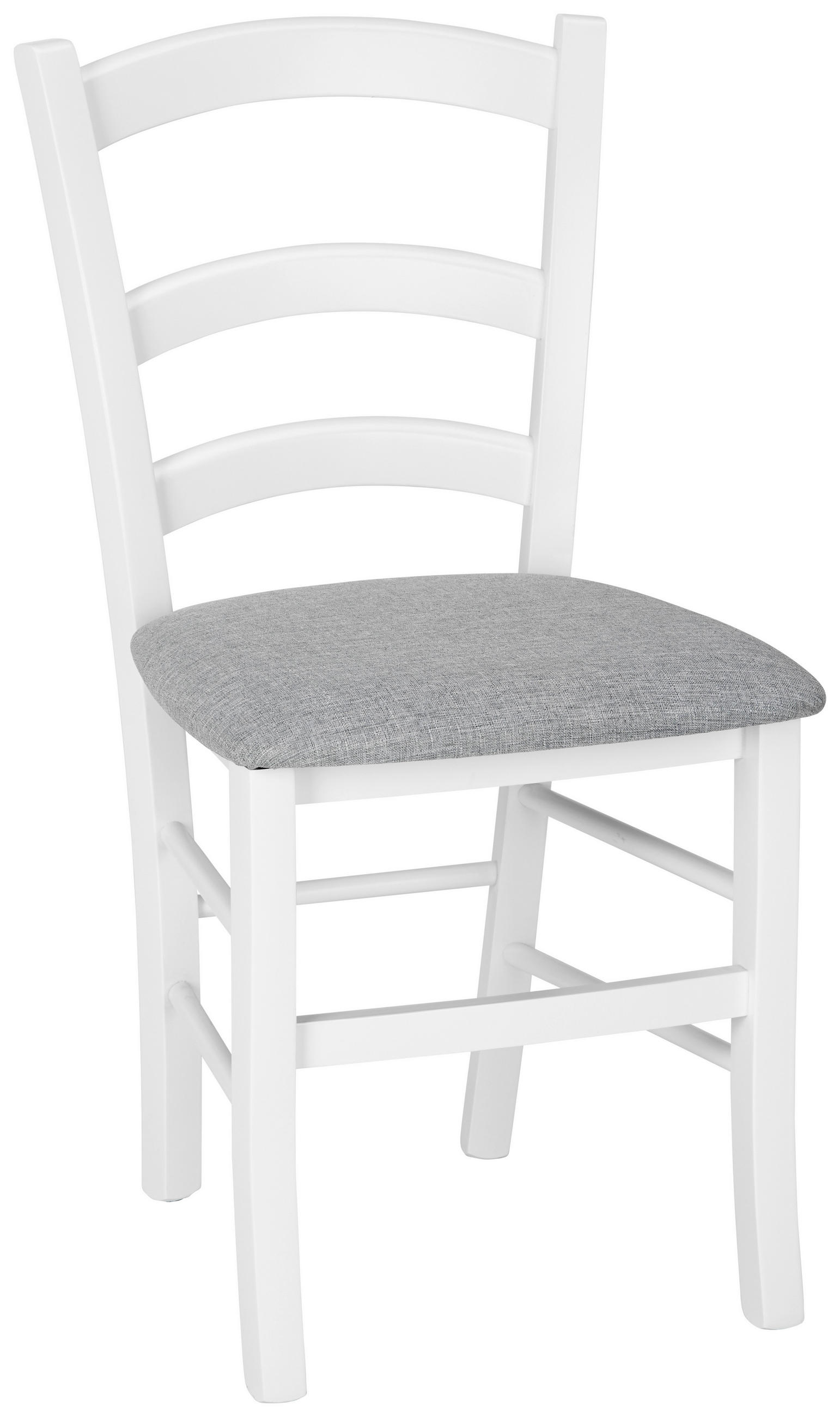 Stuhl  siva  drvo, tekstil      - bijela/siva, Lifestyle, drvo/tekstil (40,3/87/46,5cm) - Zandiara