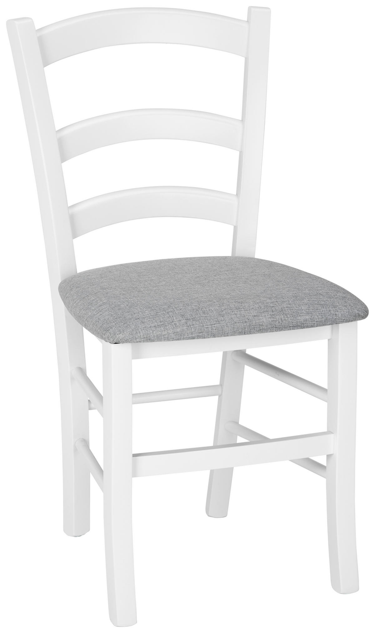 Stuhl, les, tekstil siva  - siva/bela, Trendi, tekstil/les (40,3/87/46,5cm) - Zandiara