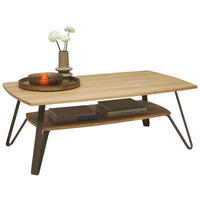 COUCHTISCH in Holz, Metall 95/65/42,6 cm  - Wildeiche/Bronzefarben, MODERN, Holz/Metall (95/65/42,6cm) - Valnatura