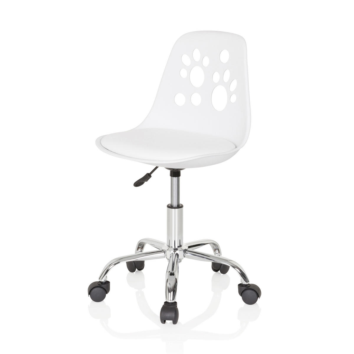 OTOČNÁ ŽIDLE PRO MLÁDEŽ, bílá - bílá, Moderní, textil/plast (40/72-82/44cm) - MID.YOU