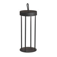 AKKU-TISCHLEUCHTE Kante 13/36 cm   - Schwarz, KONVENTIONELL, Metall (13/36cm)