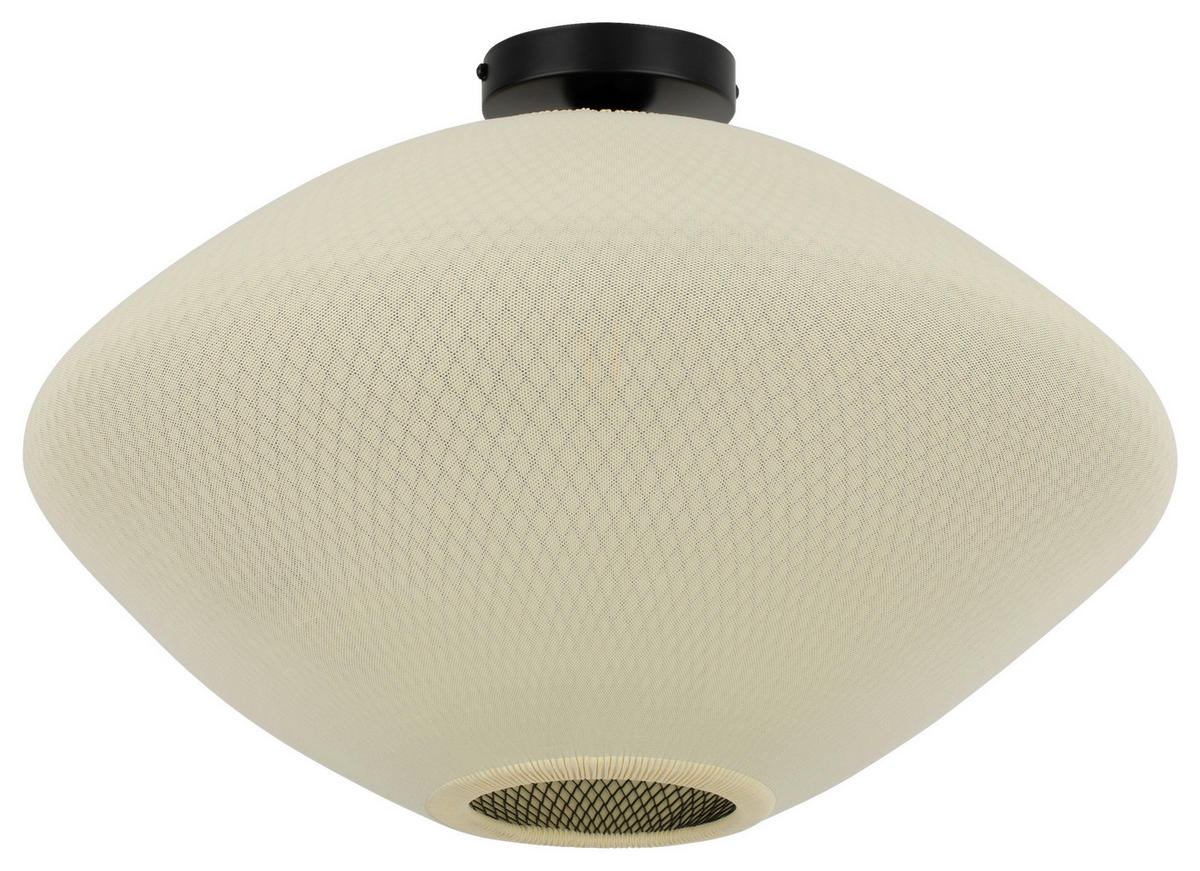 DECKENLEUCHTE 50/26,4 cm   - Beige, Design, Textil/Metall (50/26,4cm) - Collet's Monde