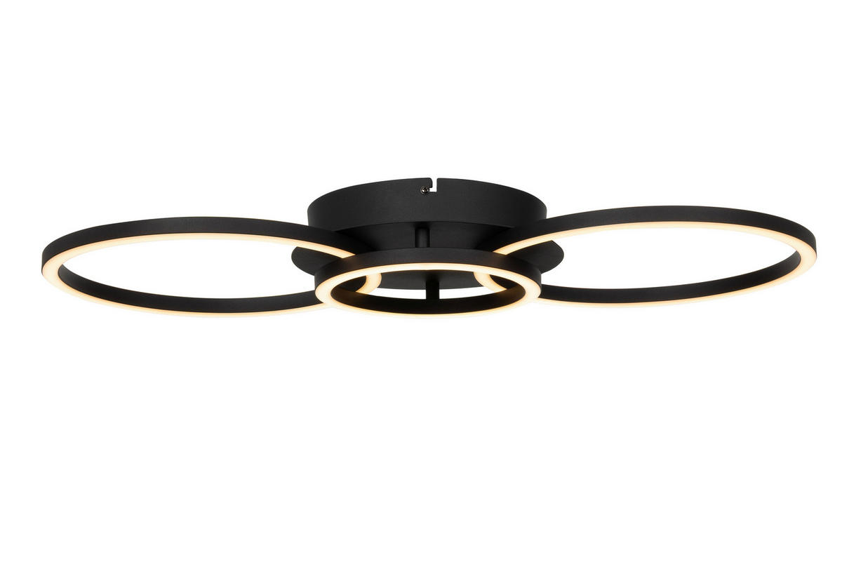 STROPNA LED-SVETILKA  Giga 40 W 4900 lm 3000 K 220-240 V  - črna, Design, kovina/umetna masa (68/30/7,5cm) - Novel