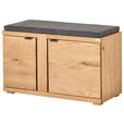 GARDEROBENBANK  in 90/51,7/38 cm  - Wildeiche/Anthrazit, Natur, Holz/Holzwerkstoff (90/51,7/38cm) - Linea Natura