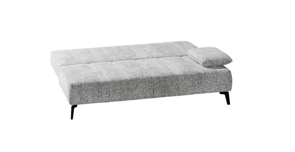 SCHLAFSOFA  in Webstoff Hellgrau  - Hellgrau/Schwarz, Design, Textil/Metall (209-235/90/100cm) - Novel