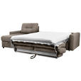 ECKSOFA Braun Webstoff Schlaffunktion, Rücken echt, Matratze, Rückenkissen, Bettkasten  - Schwarz/Braun, KONVENTIONELL, Kunststoff/Textil (160/270cm) - Carryhome
