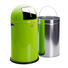 ABFALLSAMMLER PUSHBOY 50 L - Edelstahlfarben/Limette, Basics, Kunststoff/Metall (40/75,5cm) - Wesco