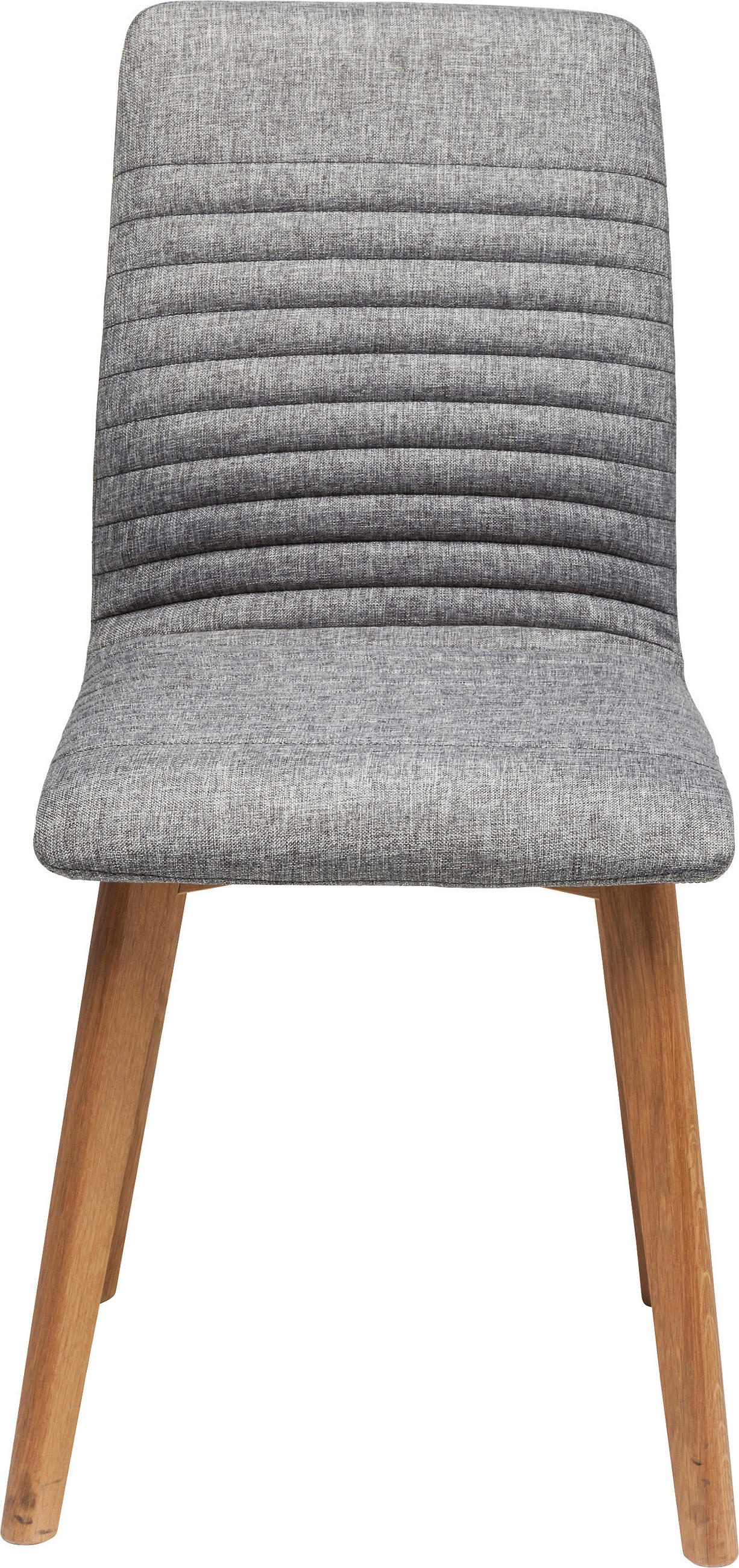 STUHL  in Flachgewebe Holz, Textil  - Eichefarben/Grau, Design, Holz/Textil (44/92/45cm) - Kare-Design
