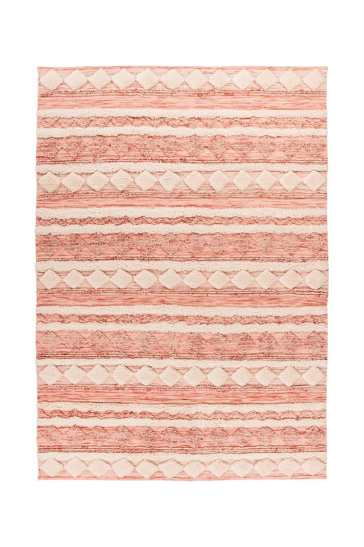 TEPPICH 80/150 cm Bohist 225 Rosa / Creme Rosa  - Rosa, KONVENTIONELL, Textil (80/150cm)