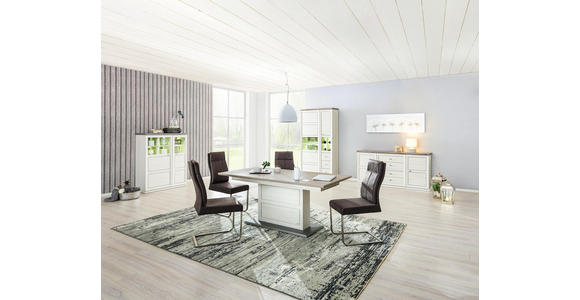 SCHWINGSTUHL in Metall, Textil Dunkelgrau, Edelstahlfarben - Edelstahlfarben/Dunkelgrau, Design, Textil/Metall (44,5/104/63cm) - Hom`in