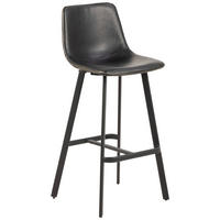 BAROVÁ STOLIČKA, čierna - čierna/krémová, Trend, kov/textil (46,5/103/50cm)