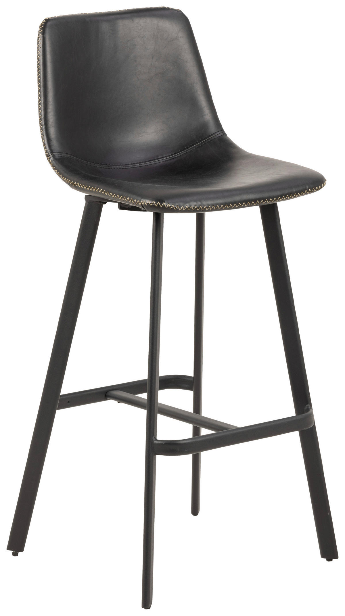 BAROVÁ STOLIČKA, čierna - čierna/krémová, Trend, kov/textil (46,5/103/50cm)