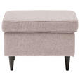 HOCKER Mikrovelours Rosa  - Schwarz/Rosa, Basics, Holz/Textil (63/43/42cm) - Carryhome