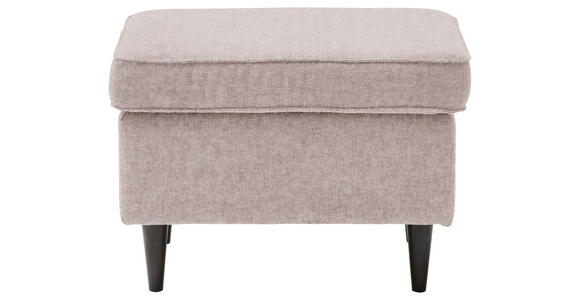 HOCKER Mikrovelours Rosa  - Schwarz/Rosa, Basics, Holz/Textil (63/43/42cm) - Carryhome