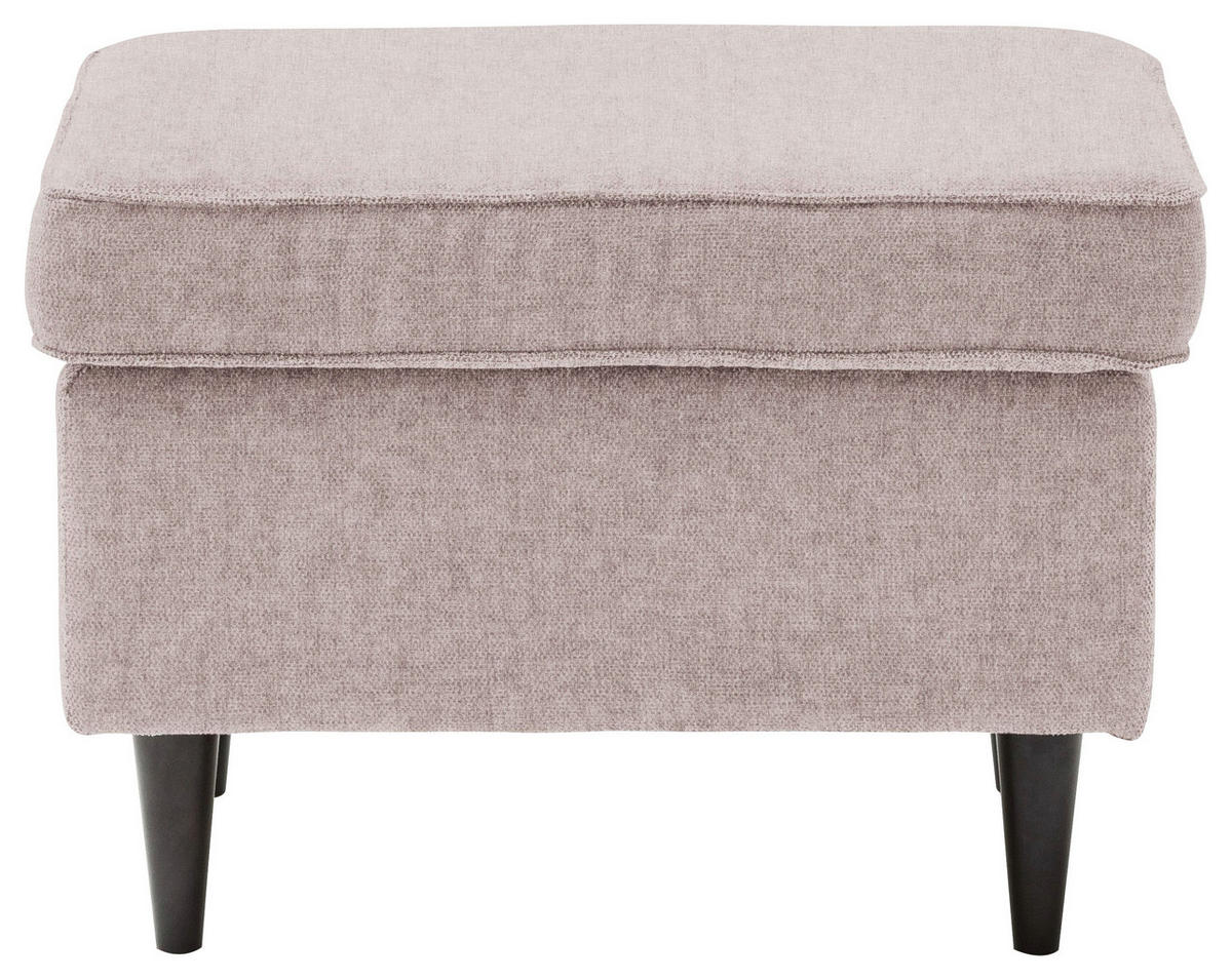 HOCKER in Textil Rosa  - Schwarz/Rosa, Basics, Holz/Textil (63/43/42cm) - MID.YOU