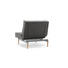 SESSEL Webstoff Grau - Hellbraun/Silberfarben, Design, Holz/Textil (90/79/115cm) - Innovation