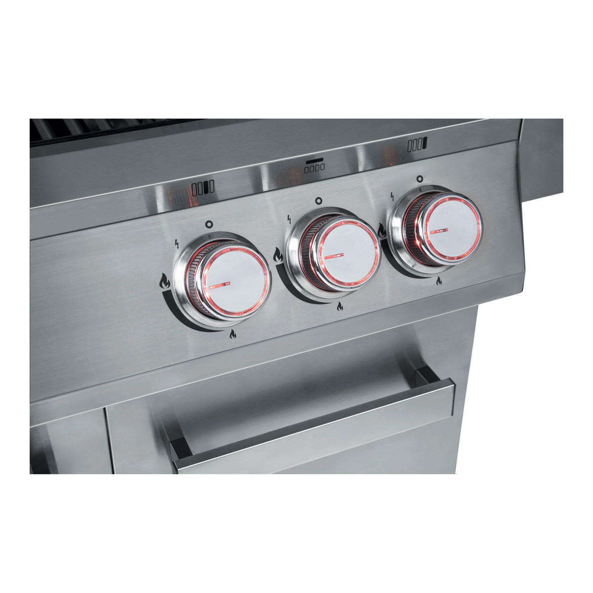 GASGRILL Edelstahlfarben BBQ  - Edelstahlfarben, Basics, Metall (80/87/62.5cm) - CHEF CUISINE