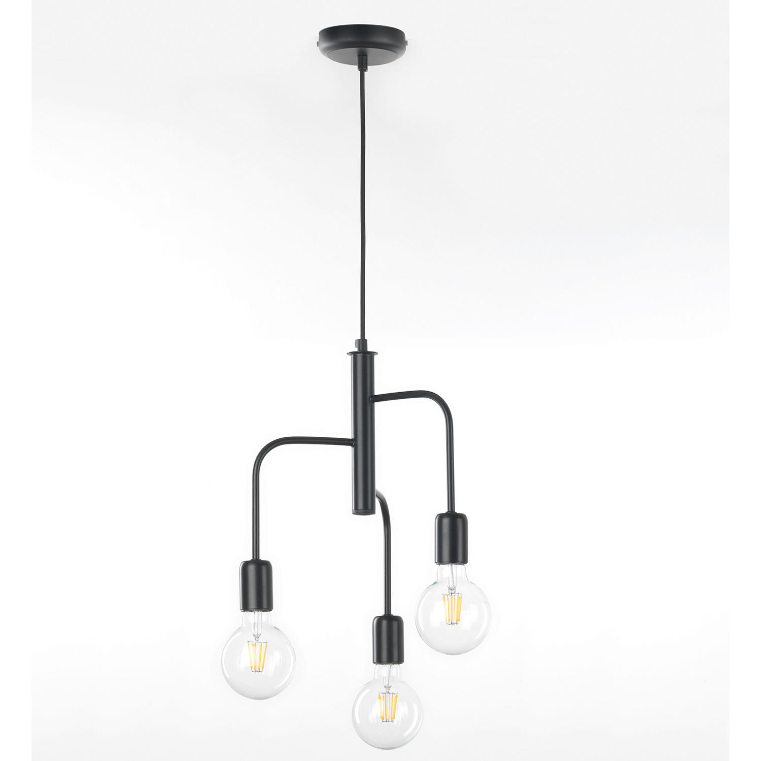 XXXLutz Hängeleuchte Schwarz 140 cm